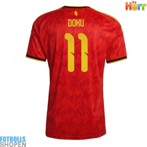 Billiga Belgien Jeremy Doku #11 Hemmatröja VM 2026 Kortärmad